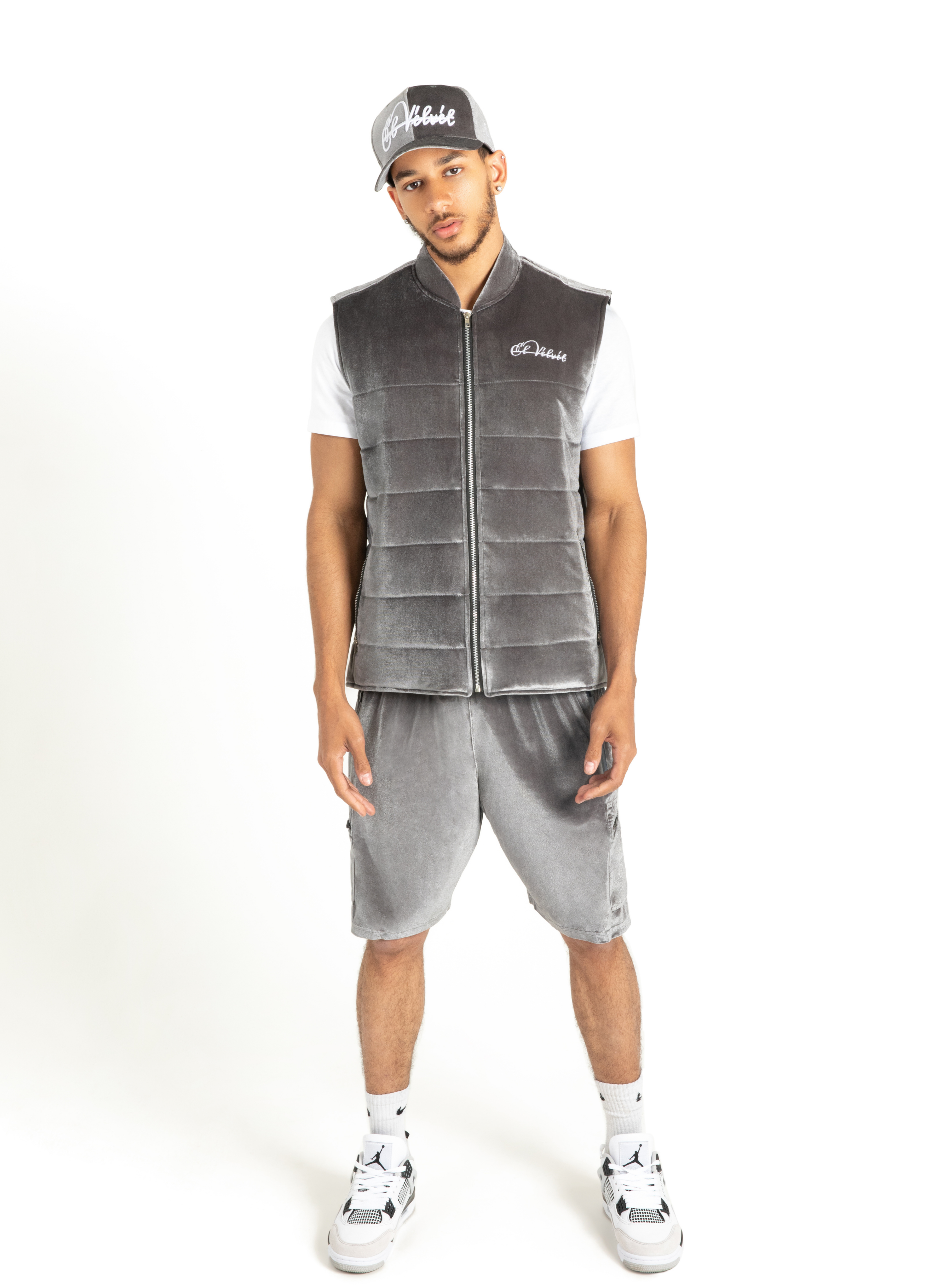 Grey Velvet DAVE Full Short Set